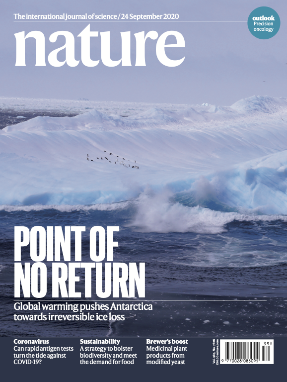 Paper "The hysteresis of the Antarctic Ice Sheet" published today and on Nature front cover